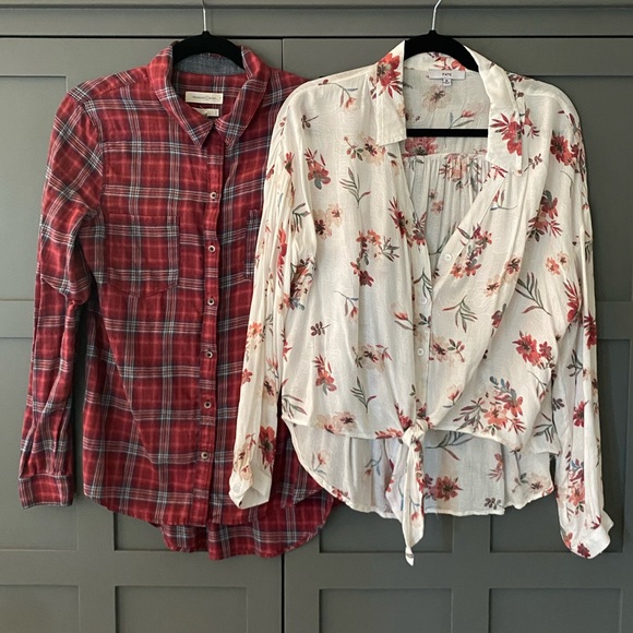 Treasure & Bond Tops - Fall Bundle of 2 button front tops
